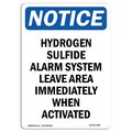 Signmission Safety Sign, OSHA Notice, 24" Height, Hydrogen Sulfide Alarm System Sign, Portrait OS-NS-D-1824-V-13580